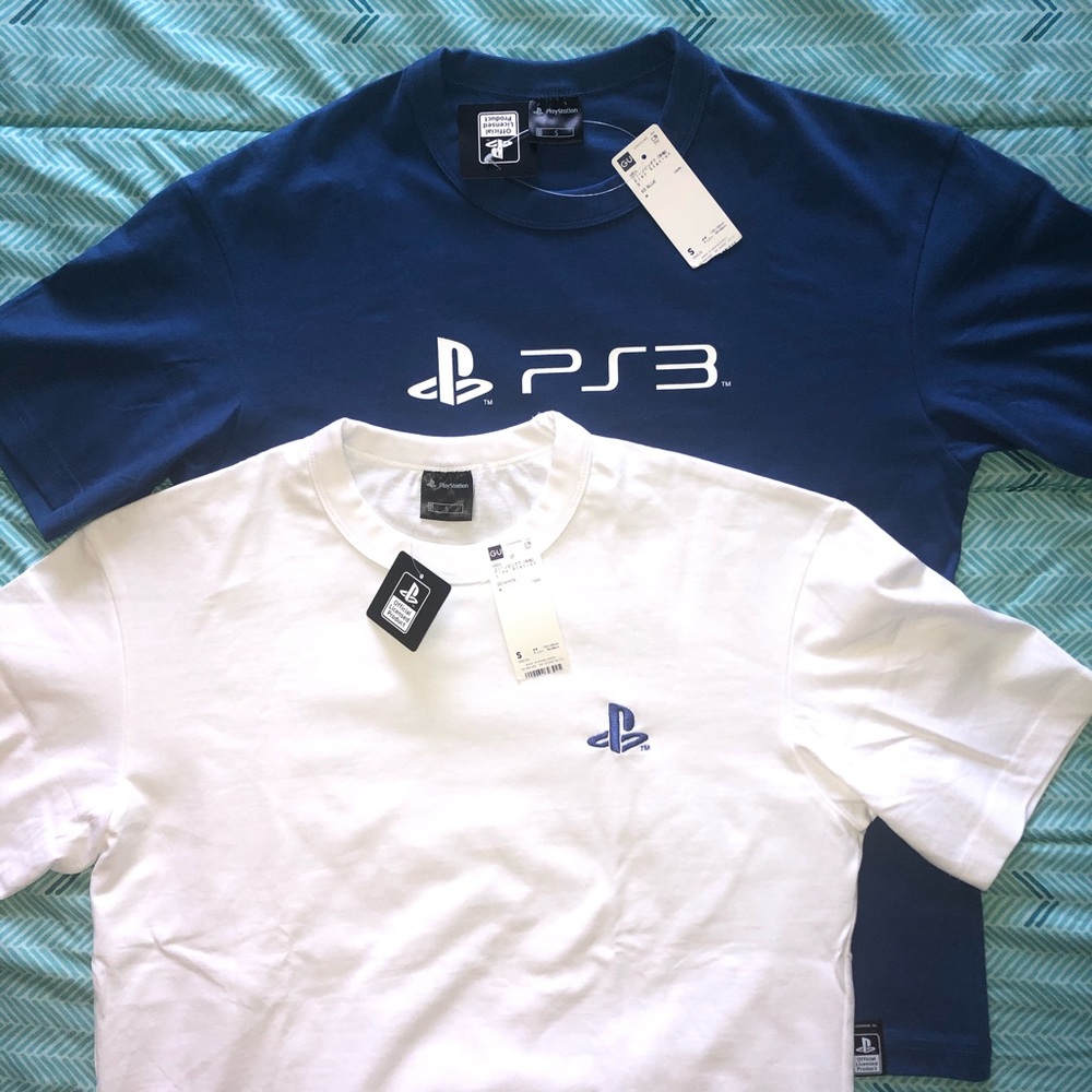 🚫SOLD🚫Uniqlo GU PlayStation PS3 T-shirts x 2